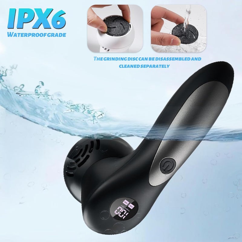 Doeean Electric Feet Foot Callus Remover Equipped with A Vacuum System Foot Scrubber 17 in 1 Professional Foot Care Tool Ipx6 Waterproof Rating for Removing Hard Cracks Dryness and Dead Skin (Black) - Image 5